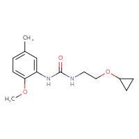 Chemical structure of 3-(2-cyclopropoxyethyl)-1-(2-methoxy-5-methylphenyl)urea - CSSB00961599710