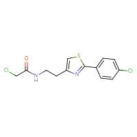 Chemical structure of 2-chloro-N-{2-[2-(4-chlorophenyl)-1,3-thiazol-4-yl]ethyl}acetamide - CSSB01742968178