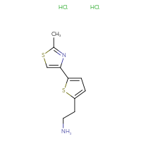 Chemical structure of 2-[5-(2-methyl-1,3-thiazol-4-yl)thiophen-2-yl]ethan-1-amine dihydrochloride - CSSB06741647110