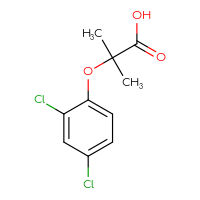Chemical structure of 2-(2,4-dichlorophenoxy)-2-methylpropanoic acid - CSSB00015183498