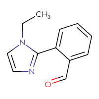 Chemical structure of 2-(1-ethyl-1H-imidazol-2-yl)benzaldehyde - CSSB00011962197
