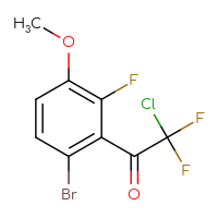Chemical structure of 1-(6-bromo-2-fluoro-3-methoxyphenyl)-2-chloro-2,2-difluoroethan-1-one - CSSB20813963408