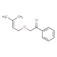 Chemical structure of 2-[(3-methylbut-2-en-1-yl)oxy]-1-phenylethan-1-one - CSSB02135439207
