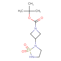 Chemical structure of tert-butyl 3-(1,1-dioxo-1λ⁶,2,5-thiadiazolidin-2-yl)azetidine-1-carboxylate - CSSB00035185715