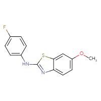 Chemical structure of N-(4-fluorophenyl)-6-methoxy-1,3-benzothiazol-2-amine - CSSB00020652116