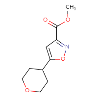 Chemical structure of methyl 5-(oxan-4-yl)-1,2-oxazole-3-carboxylate - CSSB00032997360