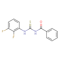 Chemical structure of 1-benzoyl-3-(2,3-difluorophenyl)thiourea - CSSB00020610954