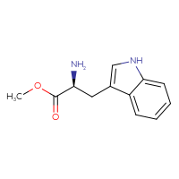 Chemical structure of methyl (2S)-2-amino-3-(1H-indol-3-yl)propanoate - CSSB00005493506