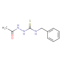 Chemical structure of N-[(benzylcarbamothioyl)amino]acetamide - CSSB00000003235