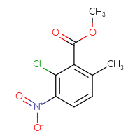 Chemical structure of methyl 2-chloro-6-methyl-3-nitrobenzoate - CSSB00135433059