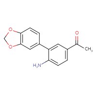 Chemical structure of 1-[4-amino-3-(2H-1,3-benzodioxol-5-yl)phenyl]ethan-1-one - CSSB06582309912
