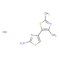 Chemical structure of 4-(2,4-dimethyl-1,3-thiazol-5-yl)-1,3-thiazol-2-amine hydrobromide - CSSB00103152604