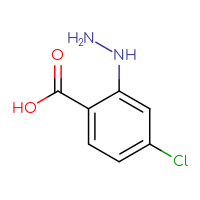 Chemical structure of 4-chloro-2-hydrazinylbenzoic acid - CSSB00011217437
