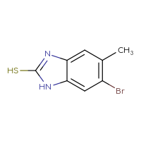 Chemical structure of 6-bromo-5-methyl-1H-1,3-benzodiazole-2-thiol - CSSB00010107299