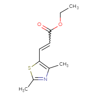 Chemical structure of ethyl 3-(2,4-dimethyl-1,3-thiazol-5-yl)prop-2-enoate - CSSB00049901363