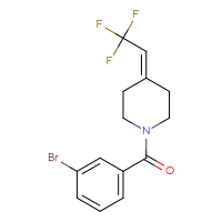Chemical structure of 1-(3-bromobenzoyl)-4-(2,2,2-trifluoroethylidene)piperidine - CSSB03607235483