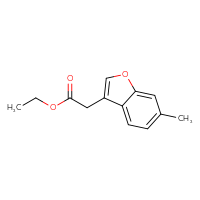 Chemical structure of ethyl 2-(6-methyl-1-benzofuran-3-yl)acetate - CSSB00000172291