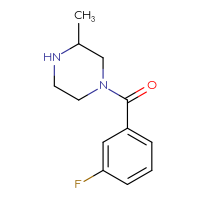 Chemical structure of 1-(3-fluorobenzoyl)-3-methylpiperazine - CSSB00005968639