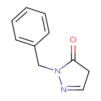 Chemical structure of 1-benzyl-4,5-dihydro-1H-pyrazol-5-one - CSSB00000725963