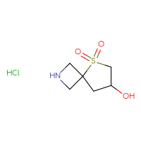 Chemical structure of 7-hydroxy-5λ⁶-thia-2-azaspiro[3.4]octane-5,5-dione hydrochloride - CSSB20591797787