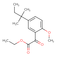 Chemical structure of ethyl 2-[2-methoxy-5-(2-methylbutan-2-yl)phenyl]-2-oxoacetate - CSSB14831215845