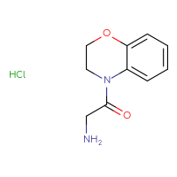 Chemical structure of 2-amino-1-(3,4-dihydro-2H-1,4-benzoxazin-4-yl)ethan-1-one hydrochloride - CSSB00025772852