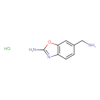 Chemical structure of 6-(aminomethyl)-1,3-benzoxazol-2-amine hydrochloride - CSSB14929351271