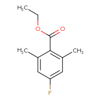 Chemical structure of ethyl 4-fluoro-2,6-dimethylbenzoate - CSSB00000082640