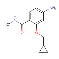 Chemical structure of 4-amino-2-(cyclopropylmethoxy)-N-methylbenzamide - CSSB00005819228