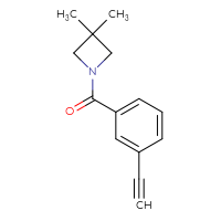Chemical structure of 1-(3-ethynylbenzoyl)-3,3-dimethylazetidine - CSSB01049393297