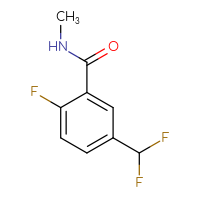 Chemical structure of 5-(difluoromethyl)-2-fluoro-N-methylbenzamide - CSSB01991304990