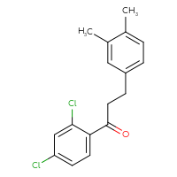 Chemical structure of 1-(2,4-dichlorophenyl)-3-(3,4-dimethylphenyl)propan-1-one - CSSB00020571573