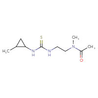Chemical structure of N-methyl-N-(2-{[(2-methylcyclopropyl)carbamothioyl]amino}ethyl)acetamide - CSSB21432501151