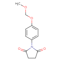 Chemical structure of 1-[4-(methoxymethoxy)phenyl]pyrrolidine-2,5-dione - CSSB20460644998