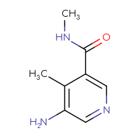 Chemical structure of 5-amino-N,4-dimethylpyridine-3-carboxamide - CSSB00010902103