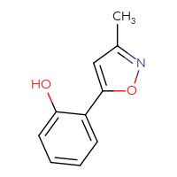 Chemical structure of 2-(3-methyl-1,2-oxazol-5-yl)phenol - CSSB00000087302