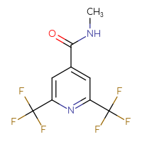 Chemical structure of N-methyl-2,6-bis(trifluoromethyl)pyridine-4-carboxamide - CSSB00102562022