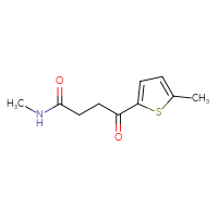 Chemical structure of N-methyl-4-(5-methylthiophen-2-yl)-4-oxobutanamide - CSSB00042727527
