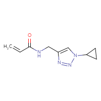 Chemical structure of N-[(1-cyclopropyl-1H-1,2,3-triazol-4-yl)methyl]prop-2-enamide - CSSB06256177001