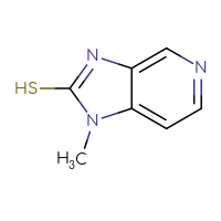 Chemical structure of 1-methyl-1H-imidazo[4,5-c]pyridine-2-thiol - CSSS00012540090