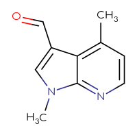 Chemical structure of 1,4-dimethyl-1H-pyrrolo[2,3-b]pyridine-3-carbaldehyde - CSSB00009889880