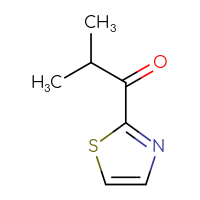 Chemical structure of 2-methyl-1-(1,3-thiazol-2-yl)propan-1-one - CSSB00000117252