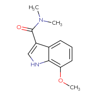 Chemical structure of 7-methoxy-N,N-dimethyl-1H-indole-3-carboxamide - CSSB13867676071
