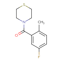 Chemical structure of 4-(5-fluoro-2-methylbenzoyl)thiomorpholine - CSSB00063584293