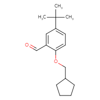 Chemical structure of 5-tert-butyl-2-(cyclopentylmethoxy)benzaldehyde - CSSB20466393500