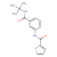 Chemical structure of N-[3-(tert-butylcarbamoyl)phenyl]thiophene-2-carboxamide - CSSB00046120831