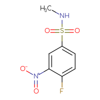 Chemical structure of 4-fluoro-N-methyl-3-nitrobenzene-1-sulfonamide - CSSB00000165160