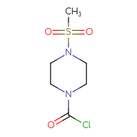Chemical structure of 4-methanesulfonylpiperazine-1-carbonyl chloride - CSSB00012661894