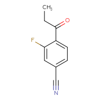 Chemical structure of 3-fluoro-4-propanoylbenzonitrile - CSSB00015843267