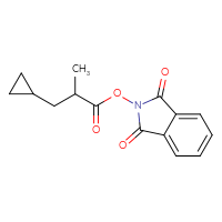 Chemical structure of 1,3-dioxo-2,3-dihydro-1H-isoindol-2-yl 3-cyclopropyl-2-methylpropanoate - CSSB06258917175